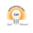 Opal-LED-Glühlampe, P45-Kugel, 6 W / 806 lm, E27-Sockel, 3000 K
