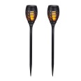 OLYMPIA XL: Set of 2 flame effect LED solar lights, 59 cm
