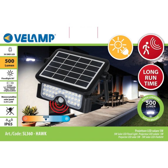HAWK: Solarstrahler mit 500 Lumen und langer Autonomie