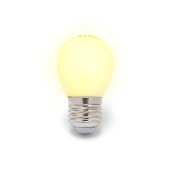 Opal LED filament bulb, P45 sphere, 6W / 806lm, E27 base, 3000K