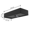 800 Lumen solarbetriebene LED-Wandleuchte mit Bewegungssensor. Schwarz