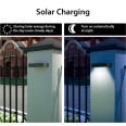 800 Lumen solarbetriebene LED-Wandleuchte mit Bewegungssensor. Schwarz