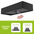 800 Lumen solarbetriebene LED-Wandleuchte mit Bewegungssensor. Schwarz