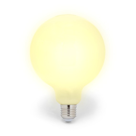 Opal LED filament bulb, Globe G125, 11W / 1521lm, E27 base, 3000K