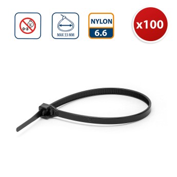 Fascette nere in nylon 3,6x140 - 100pz 2