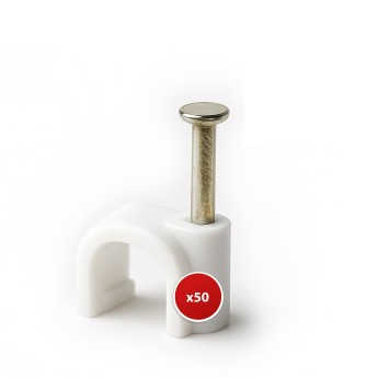 50 Kabelklemmen für runde Kabel mit 14 mm Durchmesser