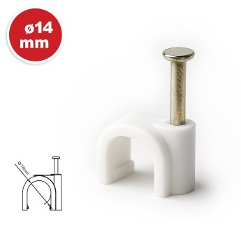 50 Kabelklemmen für runde Kabel mit 14 mm Durchmesser 2