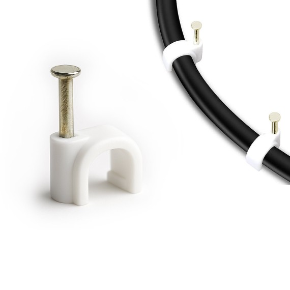 50 Kabelklemmen für runde Kabel mit 14 mm...