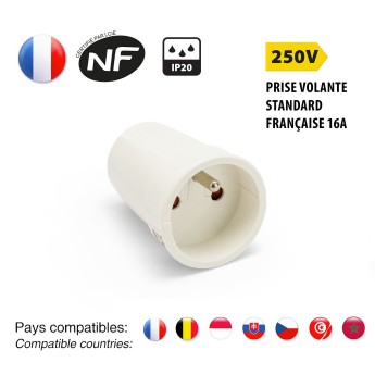 2P+E, 10/16A, French Standard (2P+E), White, 3500W max,... 2