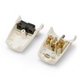 2P+E, 10/16A, French Standard (2P+E), White, 3500W max, 250V. Ideal for repairing extension cords, cable reels...