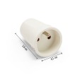 2P+E, 10/16A, French Standard (2P+E), White, 3500W max, 250V. Ideal for repairing extension cords, cable reels...