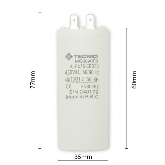 Starting capacitor for electric motors, 450V,...