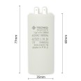 Starting capacitor for electric motors, 450V, capacity: 10µF, 4 pin / flat bottom