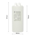 Starting capacitor for electric motors, 450V, capacity: 18µF, 4 pin / flat bottom