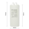 Condensador de arranque para motores eléctricos, 450 V, capacidad: 40µF, 4 pines / fondo plano