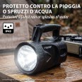 ICARO 5W: Rechargeable 5W/350lm floodlight. IP43 with USB cable. Anthracite.