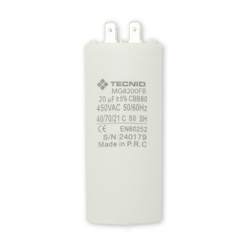 Starting capacitor for electric motors, 450V, capacity:...