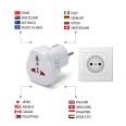 Adaptador de viaje del mundo a Europa