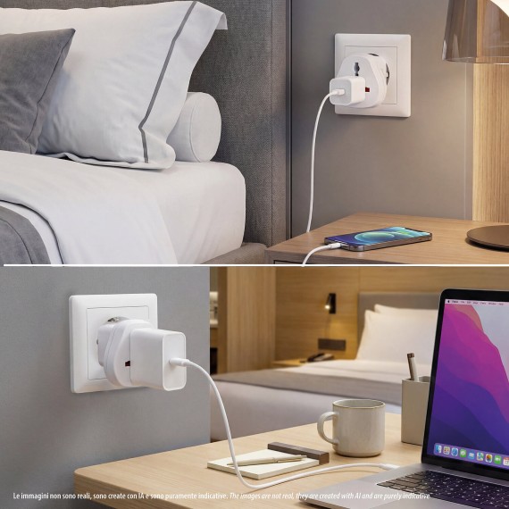 Adaptador de viaje del mundo a Europa