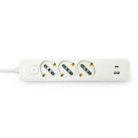 Italian power strip with a large 16A plug,...
