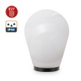 APOLUX: Ampola per esterno in PMMA, 21,5 x 29,5cm, base E27, bianco opaco.