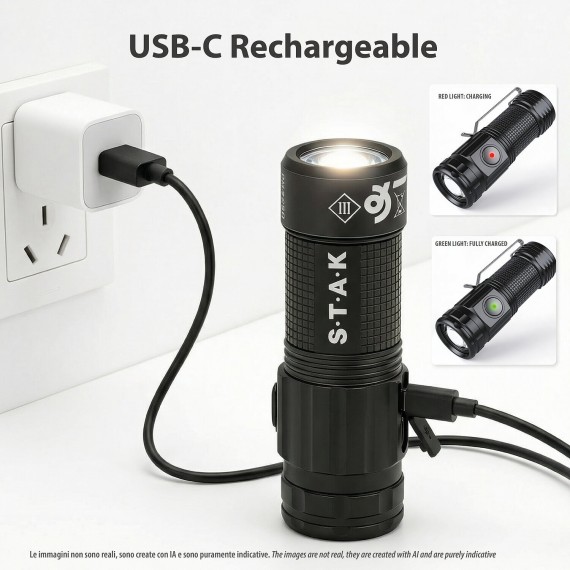MIGHTY MIKE : Lampe torche LED rechargeable de...