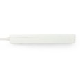 Italian power strip with a large 16A plug, three Schuko sockets, and two USB ports. With a switch. 1.5m cable. White.