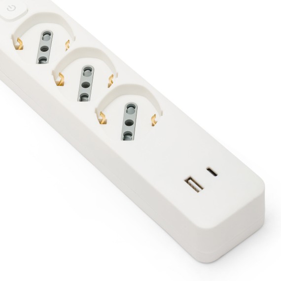 Italian power strip with a large 16A plug,...