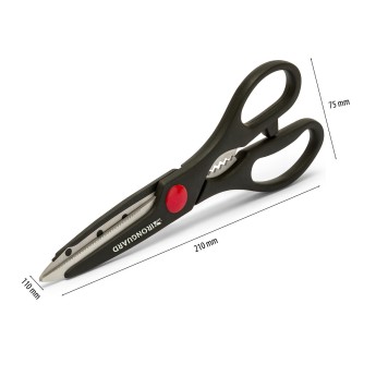 21cm multipurpose scissors in stainless steel and ABS. Black 2