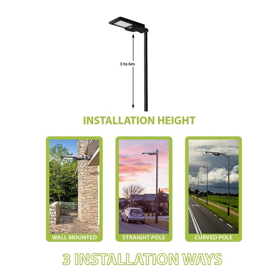 CRUISER XL : Lampadaire solaire 40 W (6000 lm)...