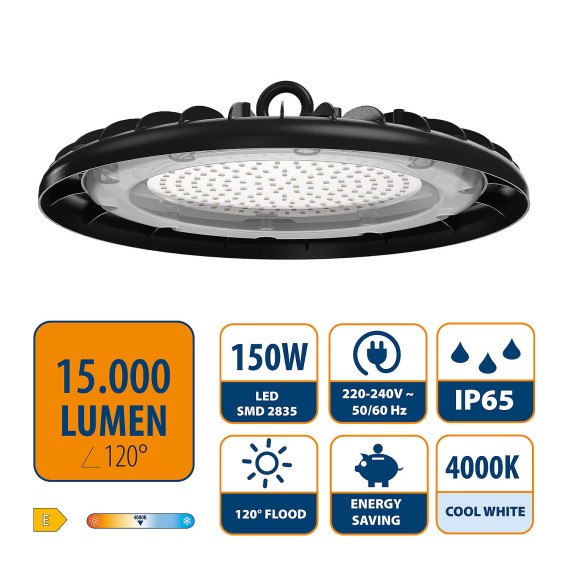 WELLS: LED highbay 150W, DOB, 18000 lumen in...