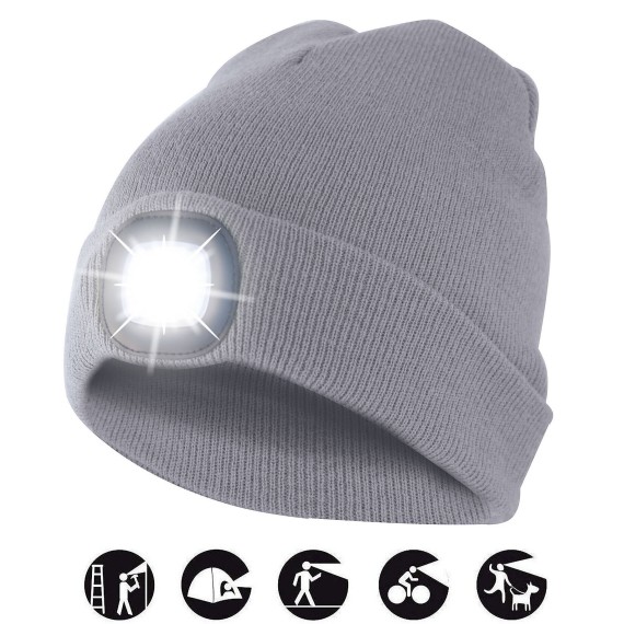 FARO: Sombrero con luz frontal LED recargable....
