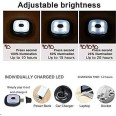 FARO: Sombrero con luz frontal LED recargable. Gris claro.