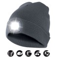 LEUCHTTURM: Hut mit wiederaufladbarer LED-Frontleuchte. Dunkelgrau.