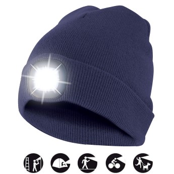 LIGHTHOUSE: Hat with rechargeable LED front light. Blue 2