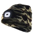 FARO: Gorra con luz frontal LED recargable. Camuflaje.