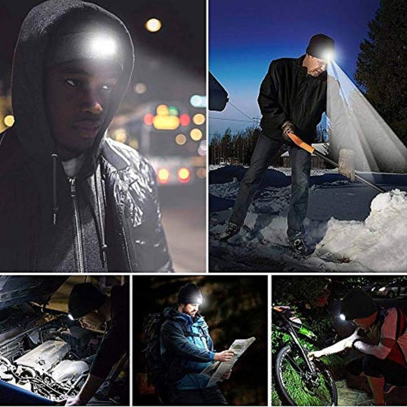 FARO: Gorra con luz frontal LED recargable....