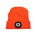 LEUCHTTURM: Hut mit wiederaufladbarer LED-Scheinwerferlampe. Orange.