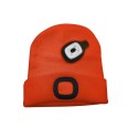 LEUCHTTURM: Hut mit wiederaufladbarer LED-Scheinwerferlampe. Orange.