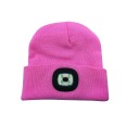 FARO: Sombrero con linterna LED recargable. Rosa