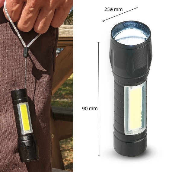 THOR MAX: Wiederaufladbare 1W LED-Taschenlampe...