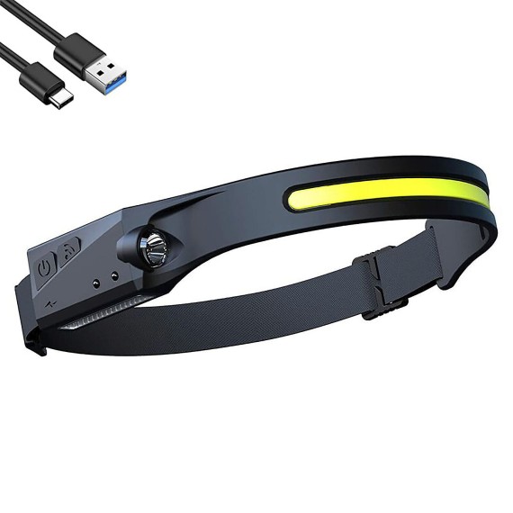 Wiederaufladbare 2-in-1-LED-Stirnlampe mit...