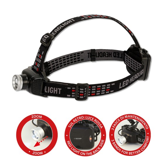 ARGO ZOOM EVO : Lampe frontale LED CREE 400 lm...