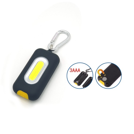 Llavero con panel LED COB e imán. 3 pilas AAA...