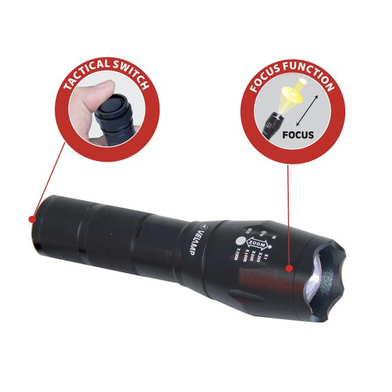 STEEL: 10W LED aluminum flashlight with...