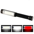 BIG DADDY : Lampe torche COB 3W en aluminium avec flash rouge. Aimantée.