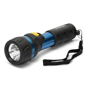IMPULSE: 1W 2AA LED torch in aluminum and rubber