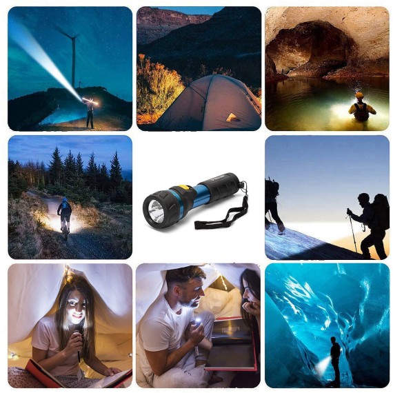 IMPULSE : Lampe torche LED 1 W 2AA en aluminium...