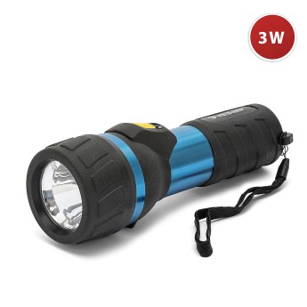IMPULSE: 3W 2D LED torch, made of aluminum and rubber 2