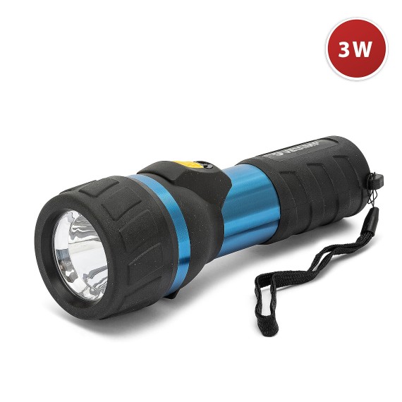 IMPULSE: torcia LED 3W 2D, in alluminio e rubber